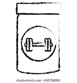 proteins bottle with dumbell