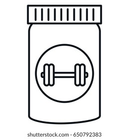 proteins bottle with dumbell