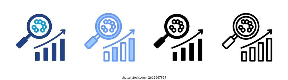 Proteomic Analysis icon set multiple style collection