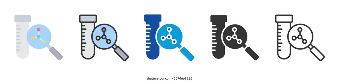 proteomic icon set multi style various collection