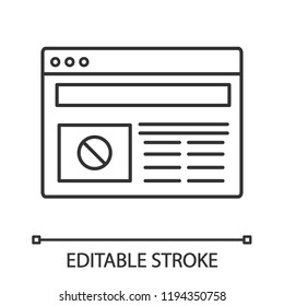Protest action internet news linear icon. Social and political movements. Thin line illustration. Mass demonstrations latest news. Internet propaganda. Vector isolated outline drawing. Editable stroke