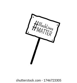 Protest Banner about Human Right of Black People in U.S. America. Vector Illustration. I Can't Breathe, Black Lives Matter. Protest Banner about Human Right of Black People in US.
