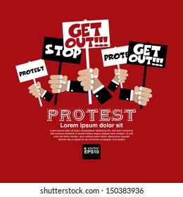 Protest Concept Illustration Vector.EPS10