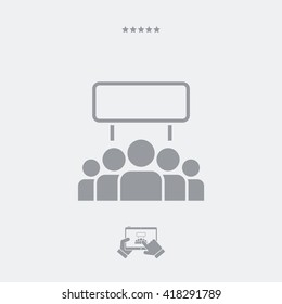 Protest crowd flat icon