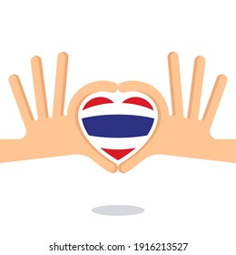 Protest for democracy in Thailand poster design template decorative with Thailand flag flat design style, EPS10 vector illustration