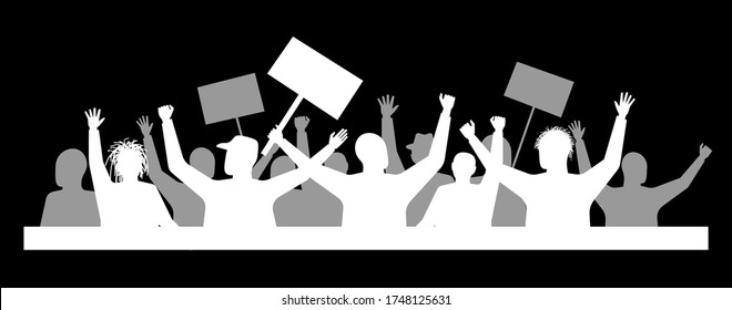 A protest or demonstration. Demand from the crowd. Disturbances in the city. Strike or outrage people