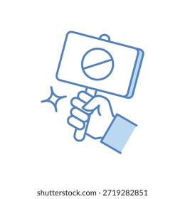 Ícone de protesto e demonstração - ilustração de stock vetorial