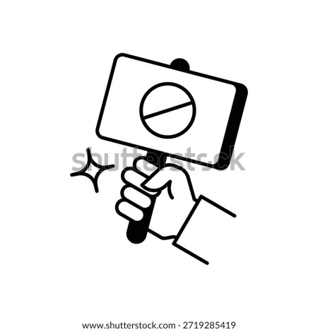 Protest and Demonstration Icon vector stock illustration