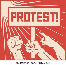 protest design - lots of furious people (man holding transparent, demonstrations)