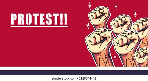 protest design vector for poster or banner