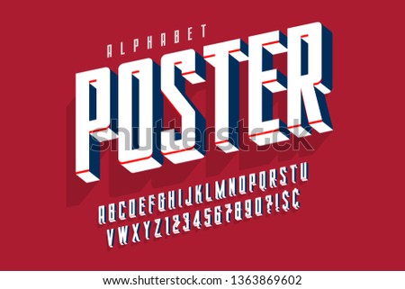 Protest display font design, alphabet, character set, letters and numbers. Swatch color control.