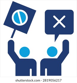 Protest Flat Blue Icon Collection