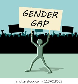 protest, gender gap