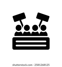 Protest Glyph Icon. Protest Icon
