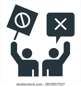 Protest Glyph Icon Style Collection