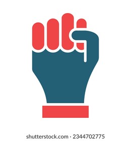 Protest Glyph Two Color Icon For Personal And Commercial Use.
