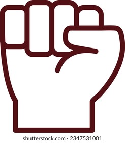 Protest Glyph Two Color Icon For Personal And Commercial Use.
