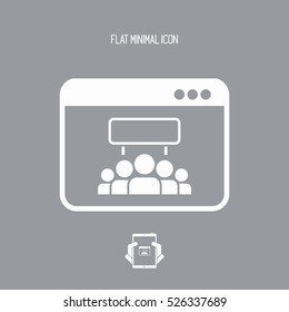 Protest group on social network - Vector flat minimal icon