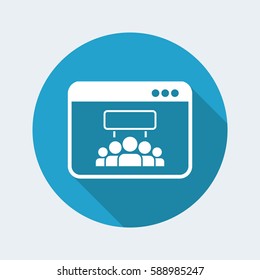 Protest group on social network - Vector flat minimal icon