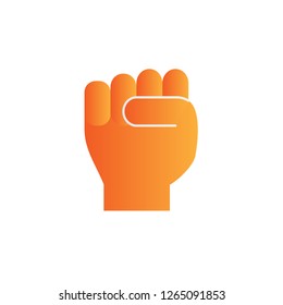 protest hand icon design with modern concept and simple logo shape style design vector eps 10