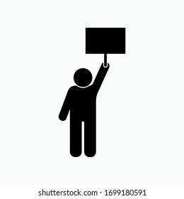 Protest Icon. Demonstration Symbol. Promotion Activity. Direct Selling Sign.
