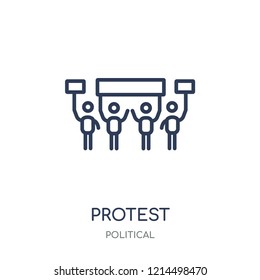 Protest icon. Protest linear symbol design from Political collection. Simple outline element vector illustration on white background.