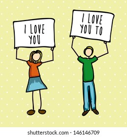 protest icon over dotted background vector illustration 