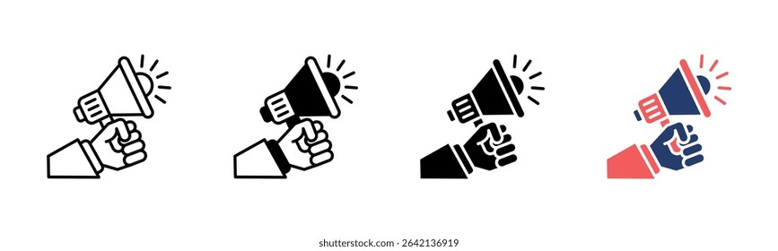 Protest icon sheet multiple style collection