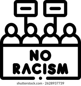 protest icon. Thin Linear Style Design Isolated On White Background