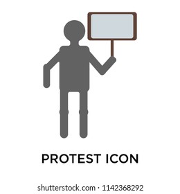 Protest icon vector isolated on white background for your web and mobile app design, Protest logo concept