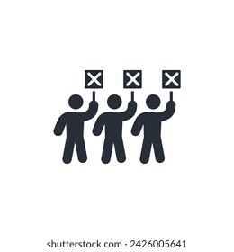 protest icon. vector.Editable stroke.linear style sign for use web design,logo.Symbol illustration.