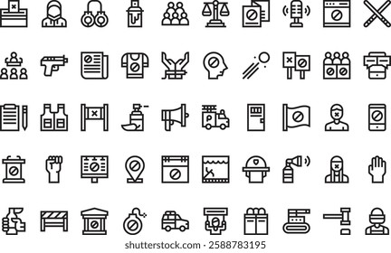 Protest icons High-Quality Vector Icons Collection with Editable Stroke. Ideal for Professional and Creative Projects.