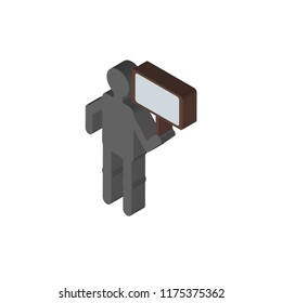 Protest isometric left top view 3D icon