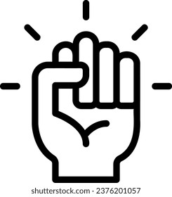protest line icon illustration vector