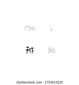 protest logo stock illustration design