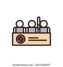 Protest Mob Icon Vector Illustration