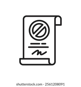 Protest Petition Outline Icon Vector Illustration