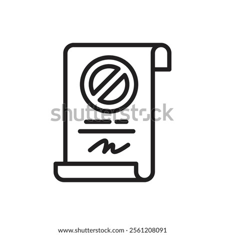 Protest Petition Outline Icon Vector Illustration