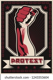 Protest Propaganda Poster 