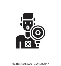 Protest Protester Filled Icon Vector Illustration