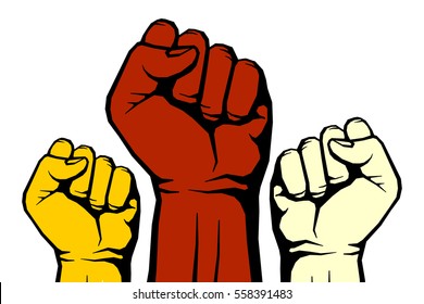 Protest, rebel vector revolution art poster. Power revolution for freedom illustration.