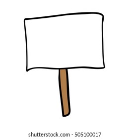 protest sign cartoon icon image 
