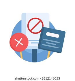 Protest Sign Icon. stock illustration