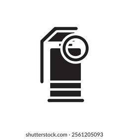 Protest Smoke Grenade Filled Icon Vector Illustration