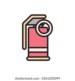 Protest Smoke Grenade Icon Vector Illustration