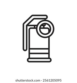 Protest Smoke Grenade Outline Icon Vector Illustration