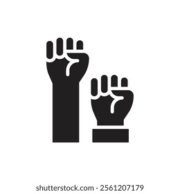 Protest Spirit Filled Icon Vector Illustration