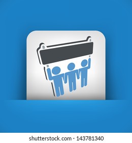 Protest or support group icon