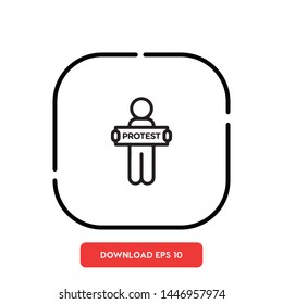 Protest, protest symbol vector icon