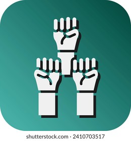 Protest Vector Glyph Gradient Background Icon For Personal And Commercial Use.
